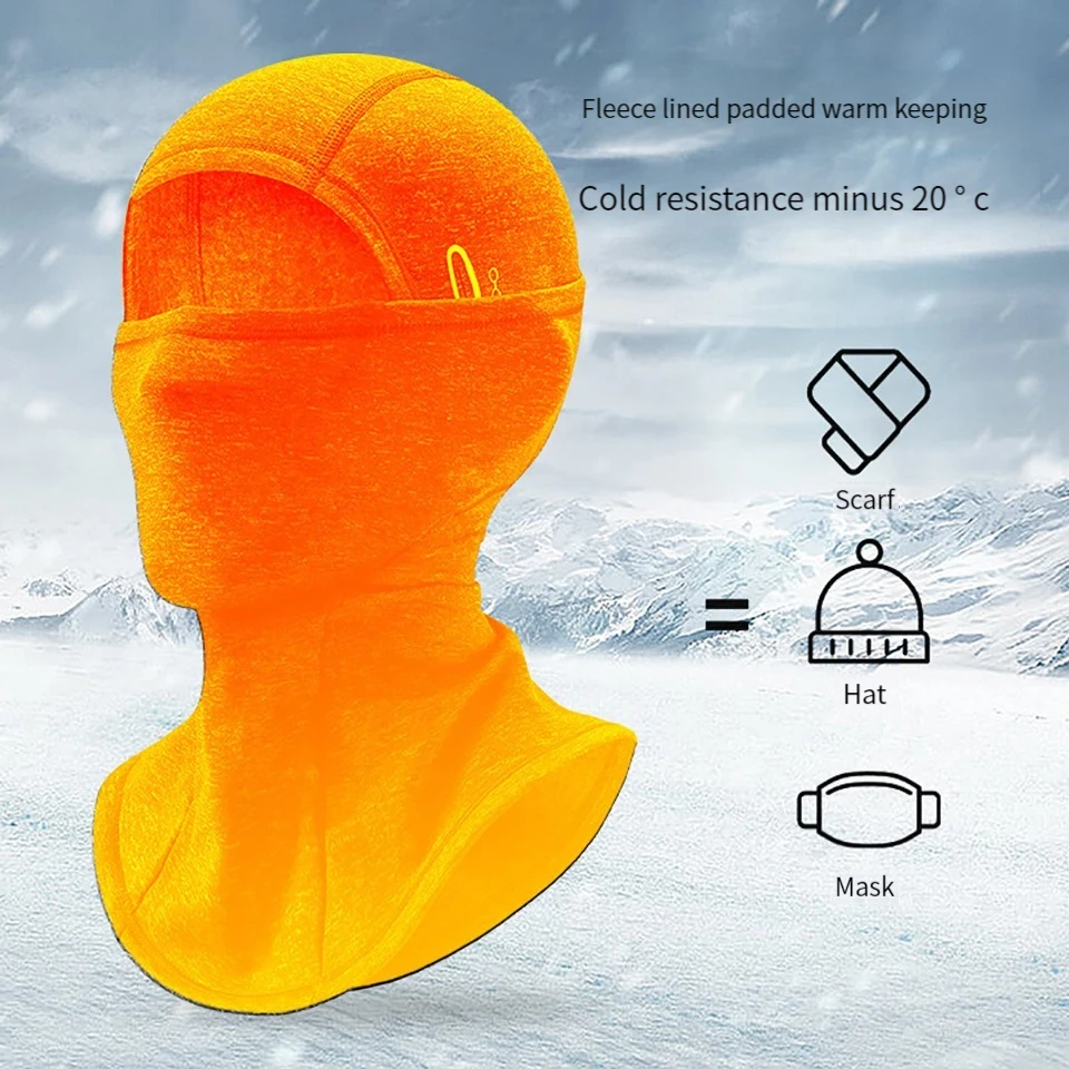 WALK FISH-pasamontañas cálido a prueba de viento para ciclismo y pesca, casco de motocicleta, forro resistente al frío, máscara para esquiar y correr, Unisex - imagen 4