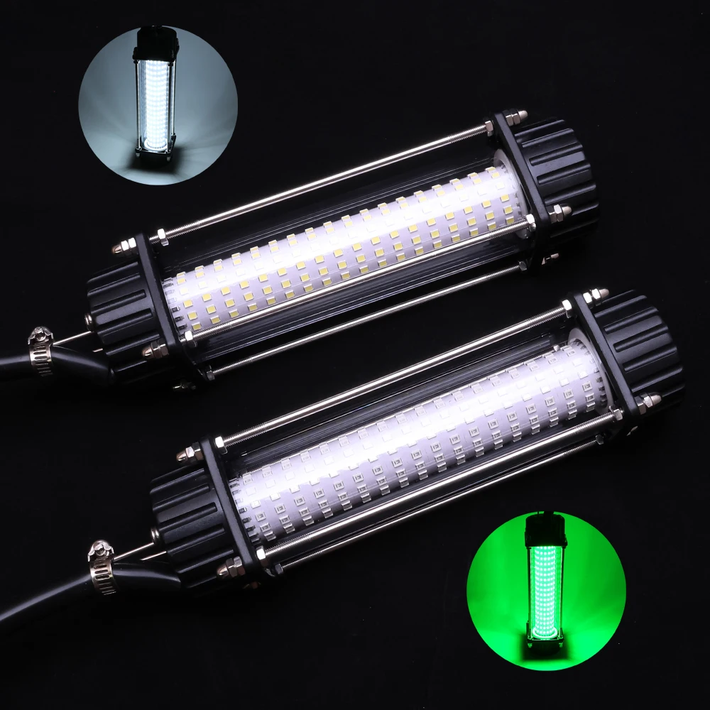 1 unidad de luz subacuática de señuelo de peces de 120W, luz para atraer la pesca, conectada de 12V, 7 metros de largo, 288 fuentes de luz de cuentas de luz - imagen 3