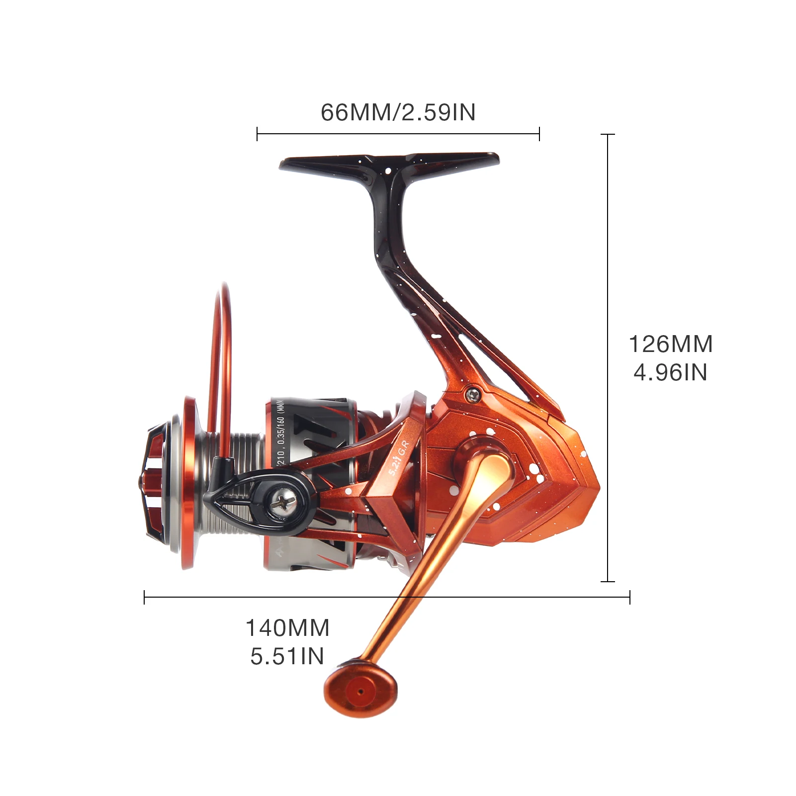 Carrete Giratorio FIREMAN Ultraligero – 5,2:1, 4+1BB, arrastre 27-32 lb - imagen 2