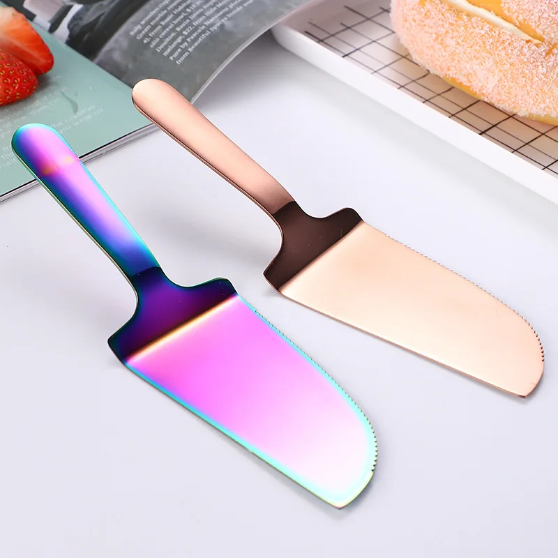 Pala para pastel de acero inoxidable, cuchillo para pastel, Pizza, servidor de queso, cuchillos divisores para pasteles, pala para pan, herramientas para hornear - imagen 3