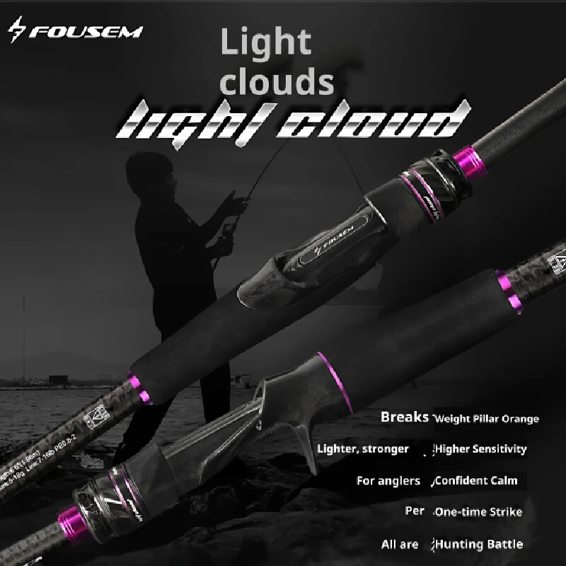 Caña FOUSEM Light Cloud Spinning – Ultra rápida para señuelo ligero - imagen 5