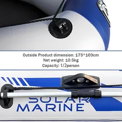 Solar Marine Kayak Hinchable de Pesca PVC – Plegable y Resistente
