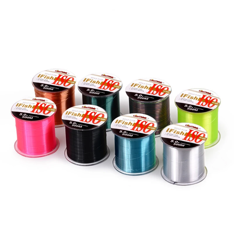 Señuelo de nailon para pesca, Sedal resistente al desgaste, agua dulce y salada, 500m, 1,0 #-8,0 # - imagen 4