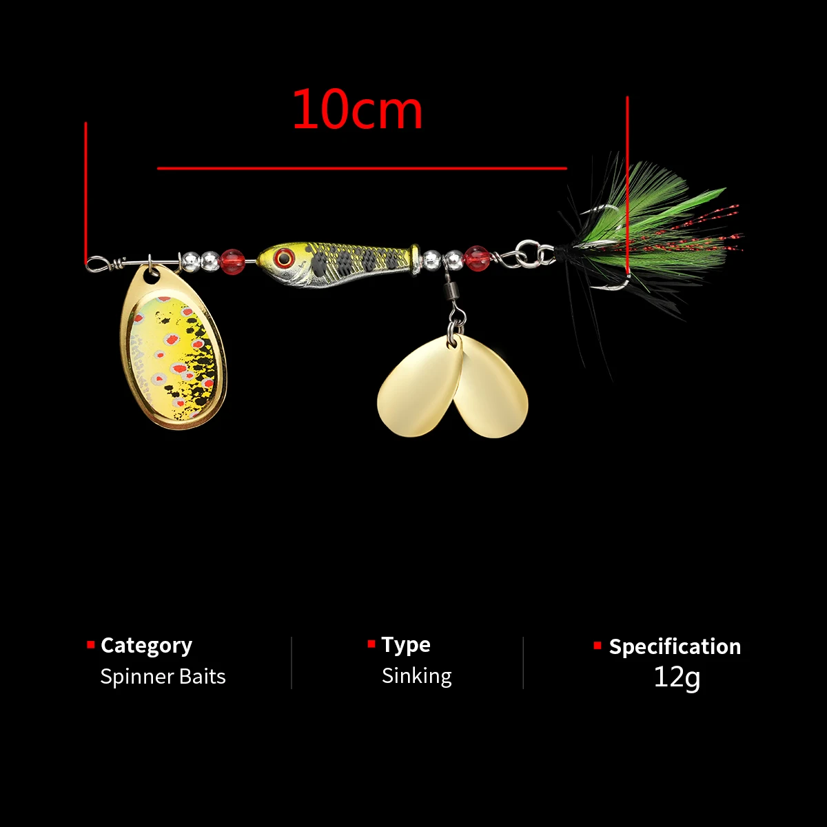 Cucharas giratorias y spinnerbaits metálicos para lucio