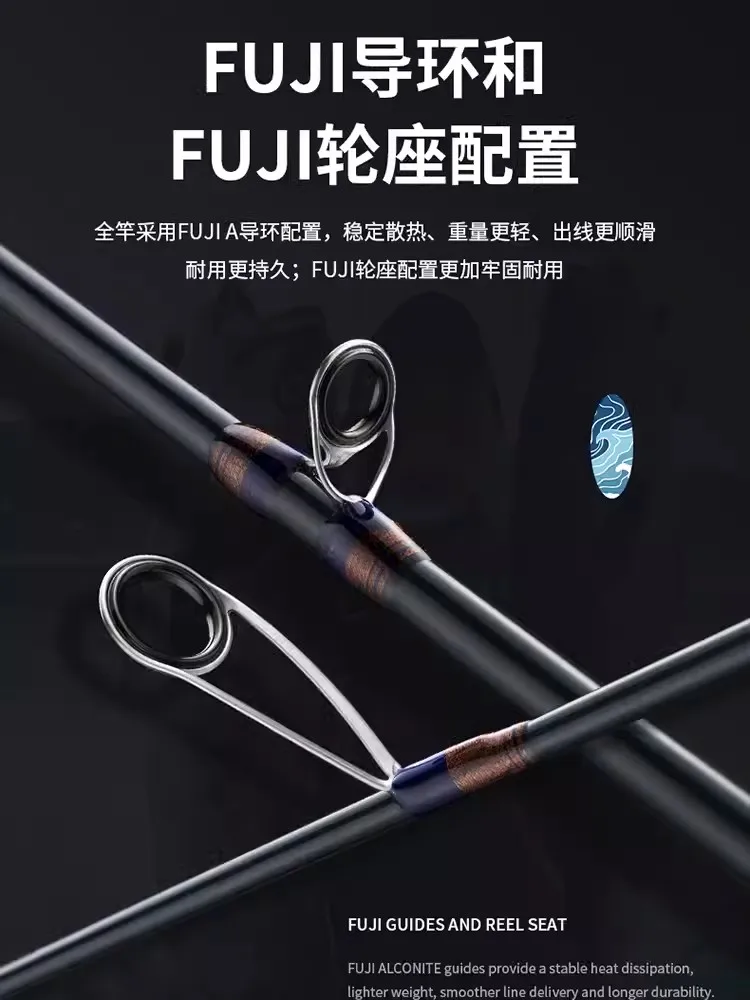 ECOODA-caña de pescar de carbono sólido, pieza de fundición/Spinning, para barco de mar profundo, 2024/1,88 M, ECBSJ II, novedad de 1,78 - imagen 5