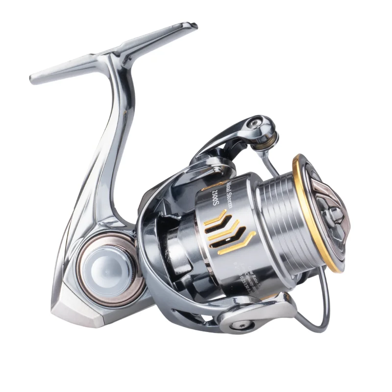 Carrete giratorio DEUKIO resistente al agua, relación de engranaje 5,2: 1, 6 + 1BB, mango CNC, potencia máxima de arrastre de 6KG, carrete de pesca para agua dulce y salada - imagen 5