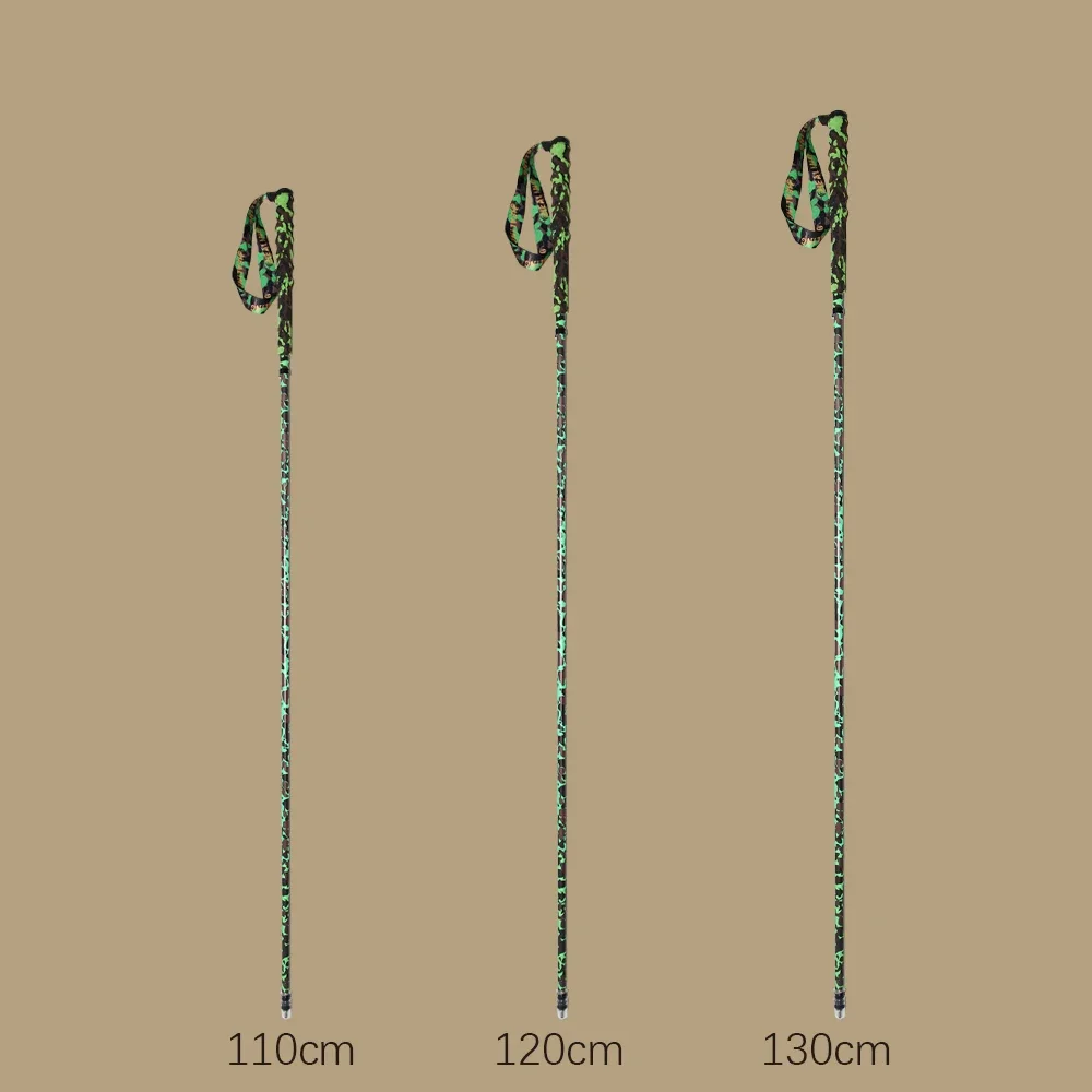 Bastones para caminar retráctiles ultraligeros de fibra de carbono, bastones de Trekking, palos de senderismo con patrón de camuflaje de fibra Cabon plegables - imagen 2