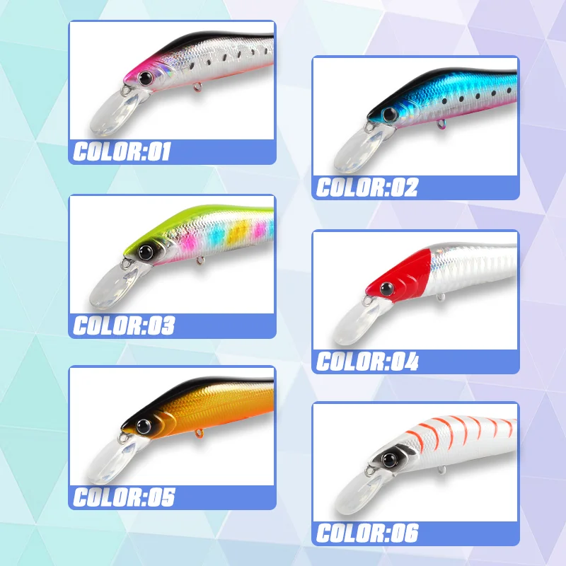 Magic Works 90mm 8g nuevos cebos duros Wobbler Señuelos de pesca Minnow aparejos de plástico ABS señuelo flotante de mar cebo Artificial lubina - imagen 4
