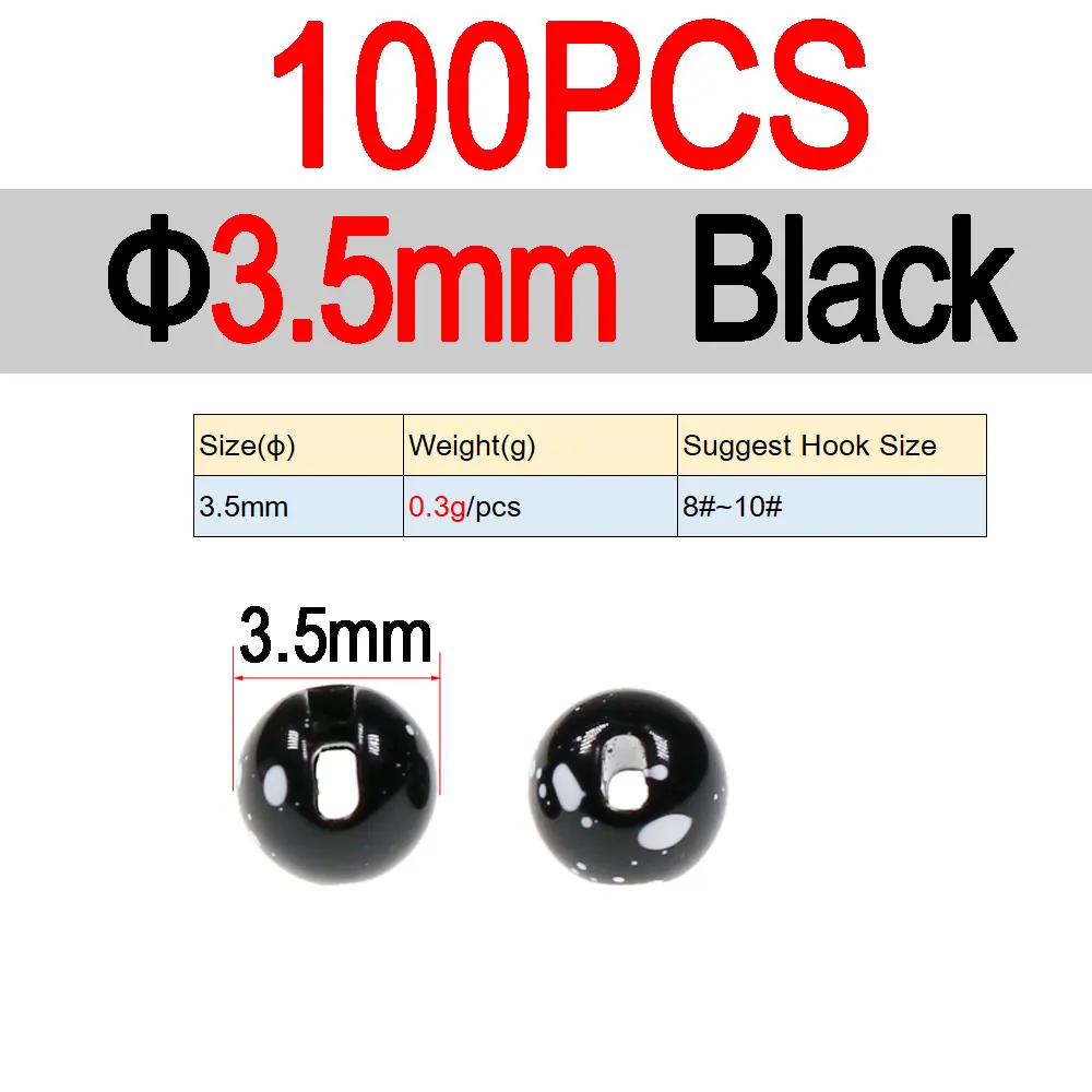 3.5mm Black 100pcs