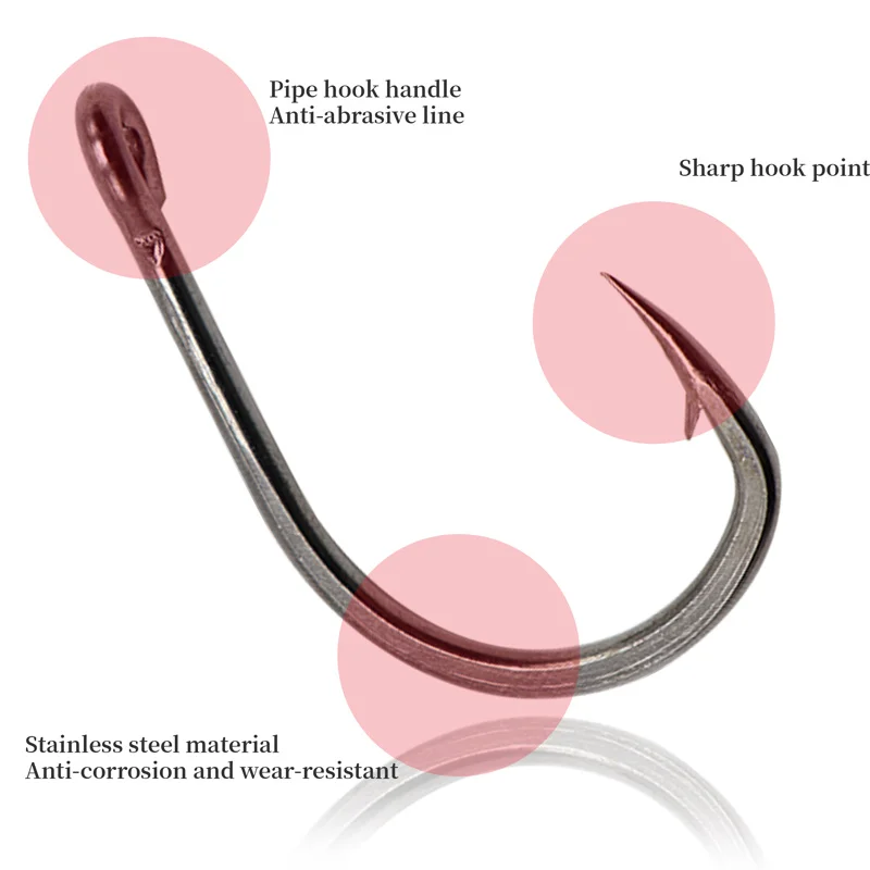 ZYZ 3 unids/lote anzuelo de pesca JIG anzuelos de pesca de acero rico en carbono con o sin línea anzuelos de asistencia para Jigging de pesca - imagen 3