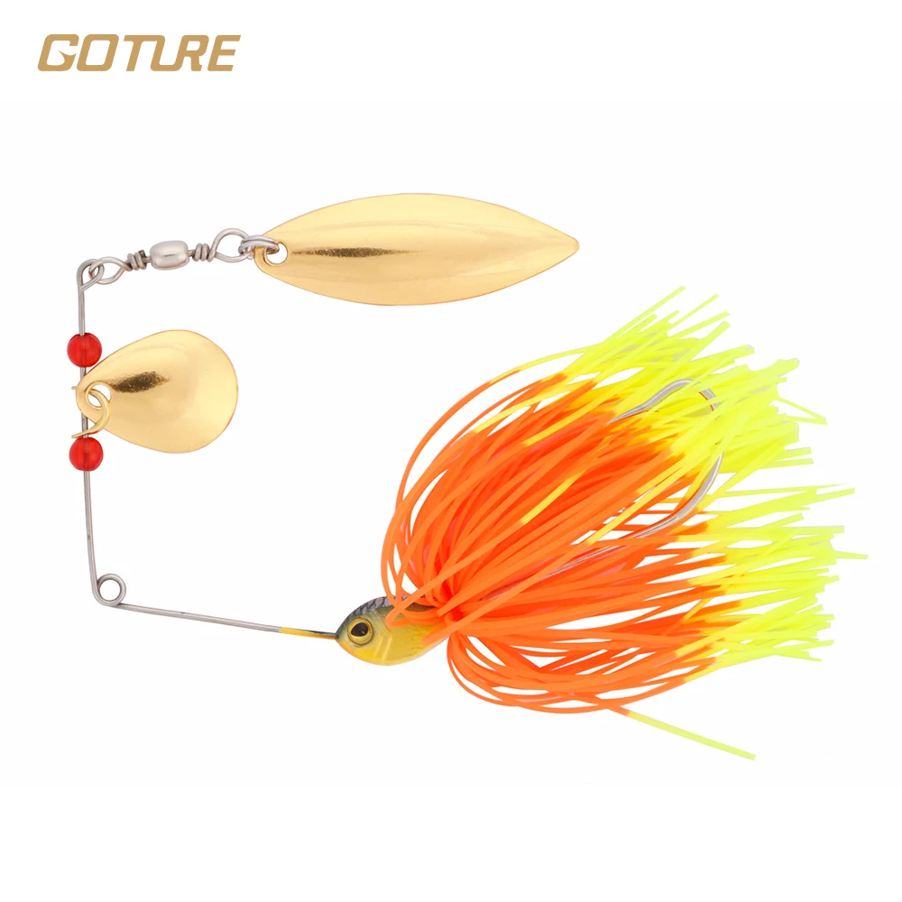Goture-señuelo de pesca giratorio Wobbler, cebo duro de 90mm, 15,4g, cuchara de plantilla de Metal, anzuelo de Swimbait, herramienta de aparejos de Lucio, 4 unidades por lote - imagen 4