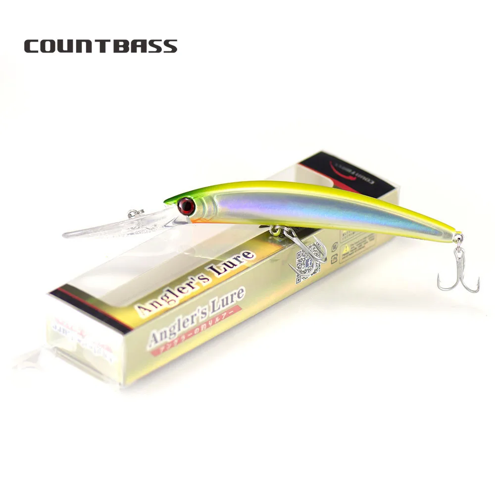 Countbas-señuelo flotante para pececillos, Wobblers, 110mm, 15,6g, para pesca, buceo, profundidad de 2,5-3m, cebo duro Jerk
