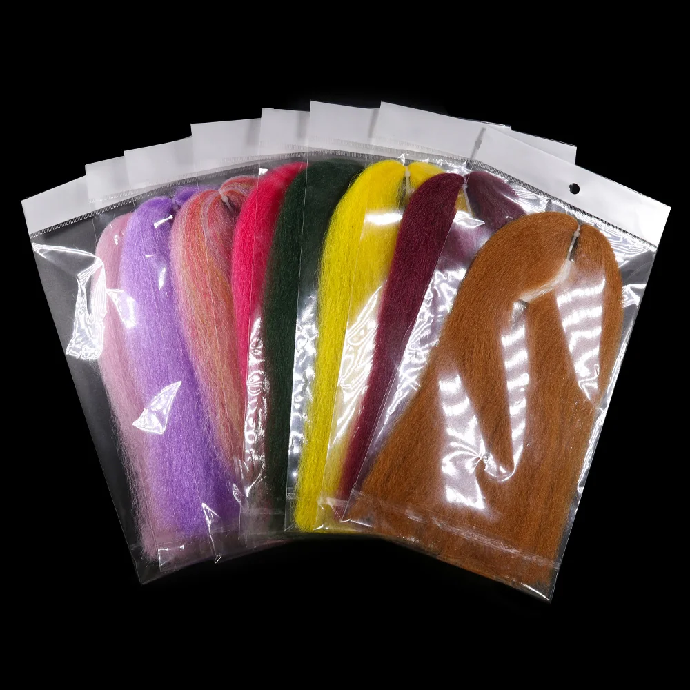 Bimoo, 2 paquetes de 50cm de pelo largo EP, fibra de pececillo sedoso, Material sintético suave para serpentina, Baitfish, Lucio, salmón, Steelhead, atado de moscas - imagen 3