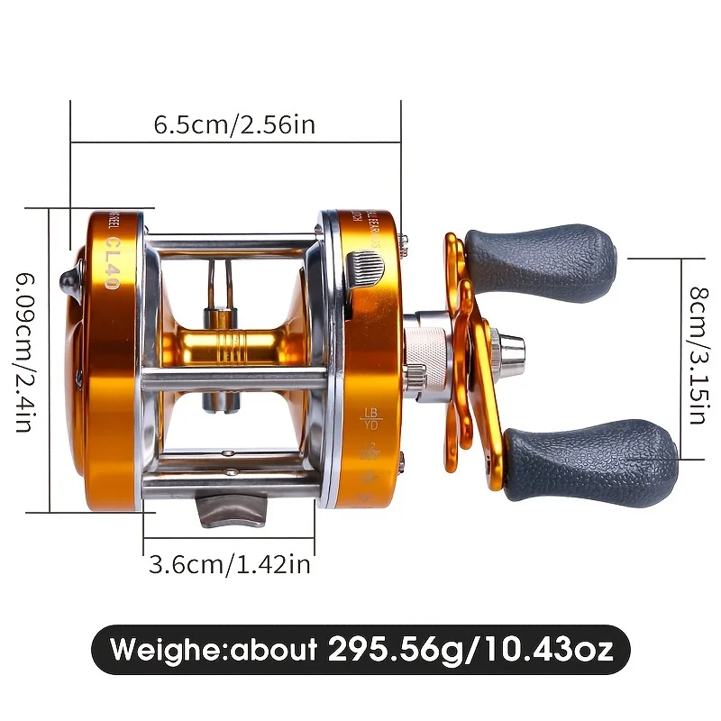 Todo Metal carbono centrífugo doble freno 5,2: 1 cebo de pesca fundición Baitcasting carrete giratorio mango de potencia rueda para peces lubina - imagen 4