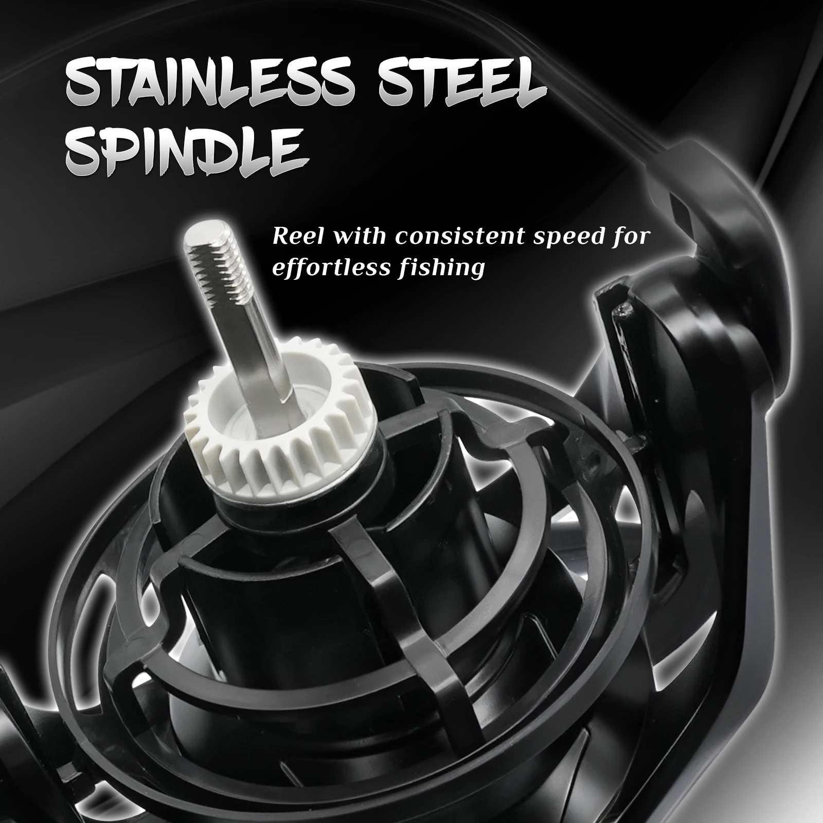 Carrete giratorio ROOBLINOS NGK2 relación de engranaje 4,8:1 8000-14000 tamaño de carrete carrete de pesca plateado - imagen 2