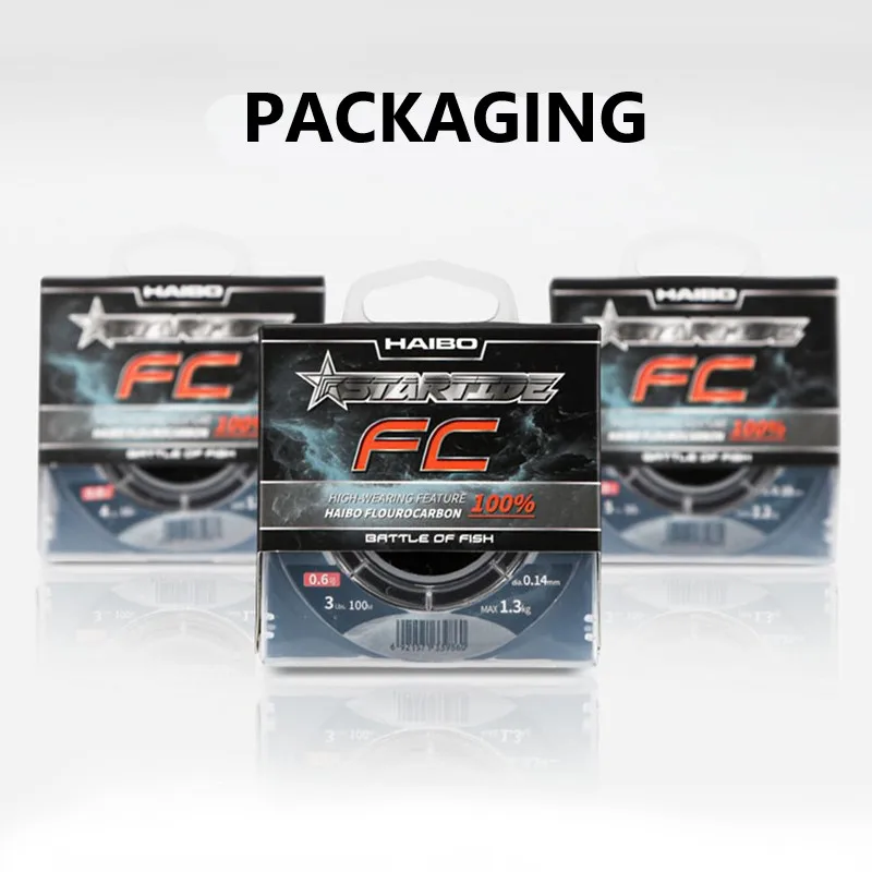 HAIBO-sedal de Pesca Invisibl, hilo de fluorocarbono de fibra de carbono de 50/100M, 0,12-0,35mm, 2,4 LB-15,4 lb, Accesorios para Pesca de agua de mar - imagen 4