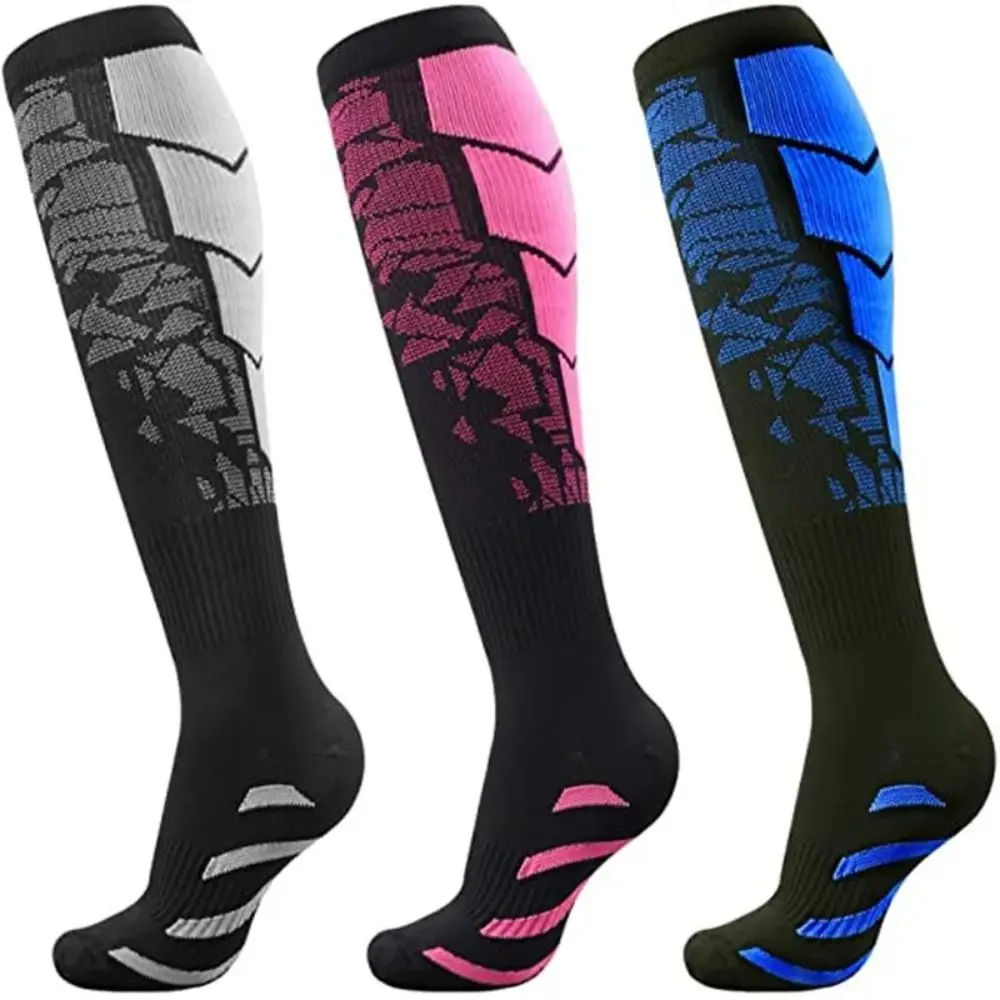 Nuevos calcetines de compresión de nailon para hombre y mujer, calcetines de viaje con gradiente para ciclismo, calcetines deportivos para correr y recuperación, calcetines largos para ciclismo - imagen 2