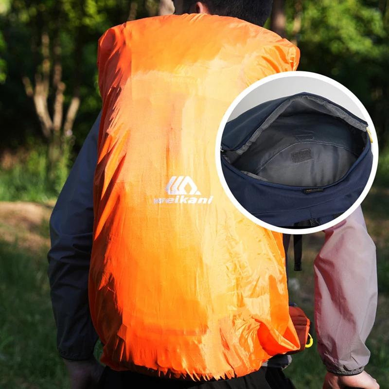 Mochila de senderismo con cubierta para la lluvia, bolsa de senderismo para acampar al aire libre, escalada, organizador de equipo deportivo grande, mochila de equipaje de viaje - imagen 5