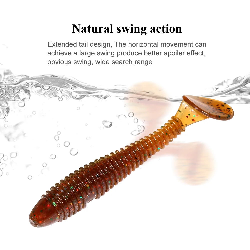 Señuelos de pesca 6cm 7cm 8cm Jig Head señuelos blandos artificiales carpa de agua dulce Wobblers cebo de silicona lubina Swimbait aparejos de invierno - imagen 5