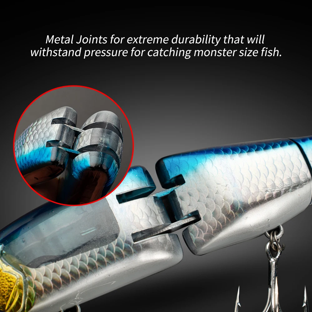 Swimbaits-Señuelos de Pesca con hoja de Flash, 178mm, 50g, cuerpo duro, flotante, articulado, Lucio, cebo de pesca, señuelo de fundición larga para lubina - imagen 4