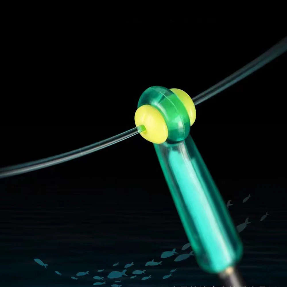 50 unids/lote asiento flotante de pesca de silicona Anti-enrollado pesca de carpa de mar frijol pesca soporte a la deriva Bobbers accesorios de aparejos - imagen 5