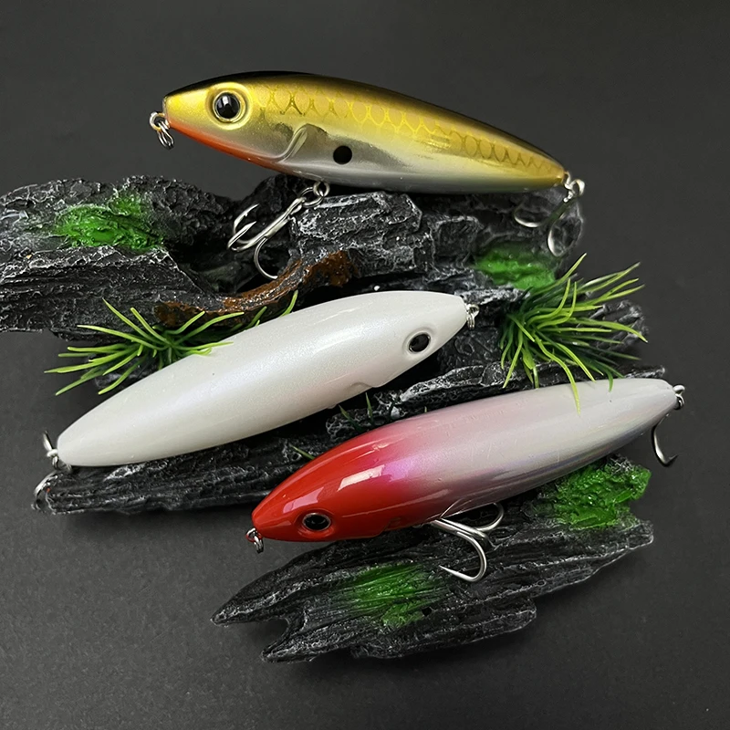 Señuelo de pesca con lápiz flotante de 17g y 100mm, superficie para caminar al perro, cebo Artificial para agua salada, suministros de pesca en superficie - imagen 4