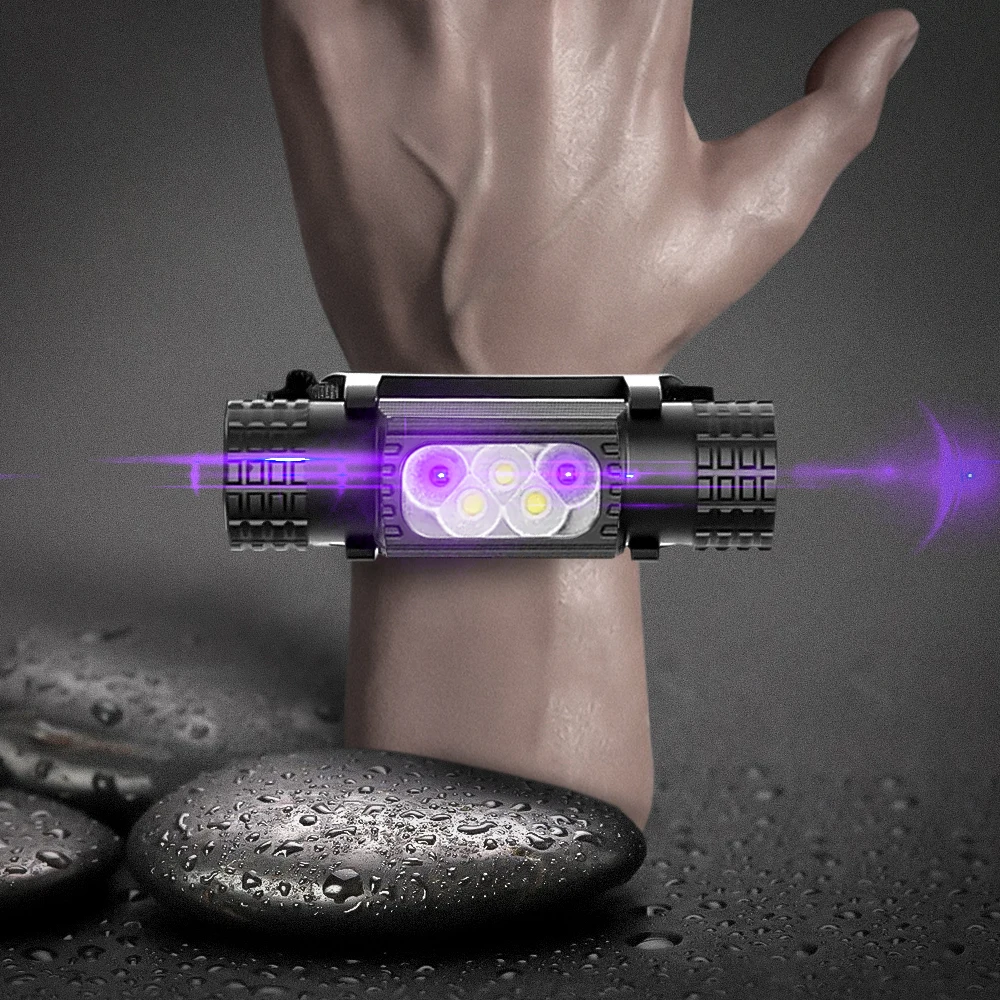 Linterna LED UV 395nm portátil – Luz blanca y violeta para pesca - imagen 4