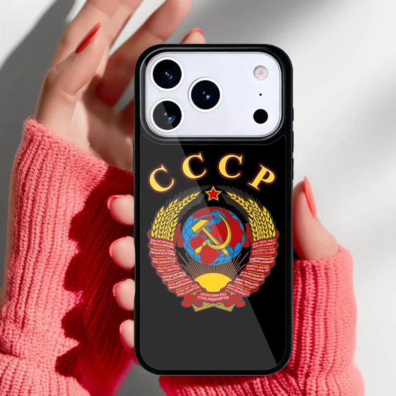 Diseño vintage URSS CCCP en funda para iPhone