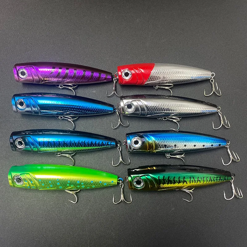 Señuelos de pesca Wobbler flotantes Big Popper, cebo duro de plástico Artificial, aparejos de pesca, 150mm, 58g, 1 ud. - imagen 4