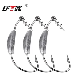 Anzuelo Offset Lastrado FTK para Cebo Blando – Texas Rig