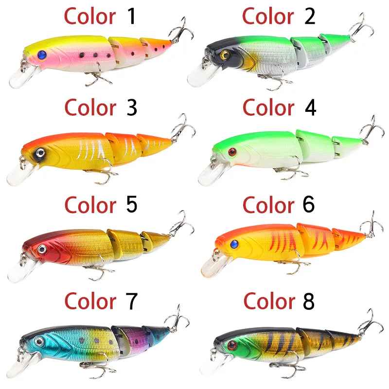 1 Uds. Ojos de pez 3D, multisección, lubina, señuelo de pesca duro, Crankbaits, pececillo, cebo Artificial falso, traje para aparejos de pesca de carpa - imagen 5