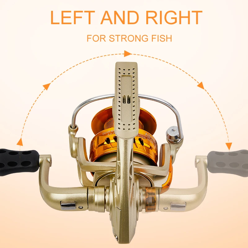 Carrete de pesca giratorio BILLINGS para agua dulce y salada, carrete ultraligero plegable, balancín izquierdo/derecho intercambiable, fácil de llevar - imagen 5