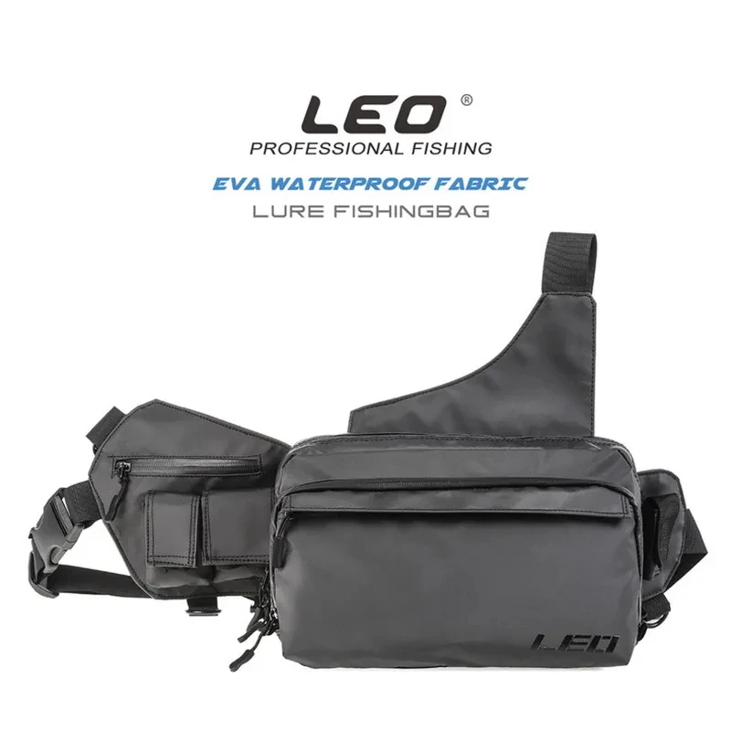 LEO-mochila multifuncional para aparejos de pesca, riñonera impermeable EVA para senderismo, caza, escalada, cinturón, bandolera desmontable - imagen 2