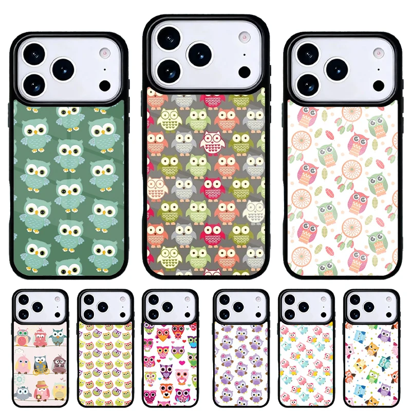 Funda iPhone Búho Kawaii — Carcasa trasera compatible iPhone 11–17
