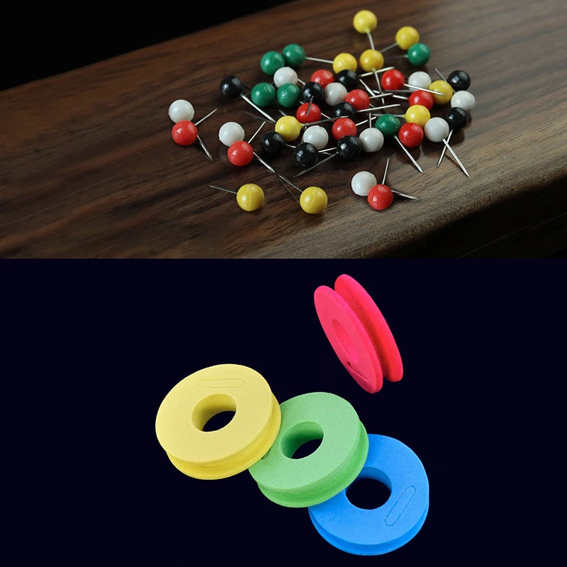 Aparejo de pesca de carpa fijo, 40 Pines de piezas, bobinadores de línea líder, pasadores de línea de bobinado seguro, mezcla de colores, 1,7x0,6 cm, almacenamiento de anzuelos - imagen 4