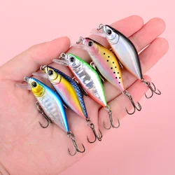 5 uds Mini señuelo de pesca Minnow de corriente de montaña cebo Artificial para trucha de agua dulce Wobbler pequeño Jerkbait