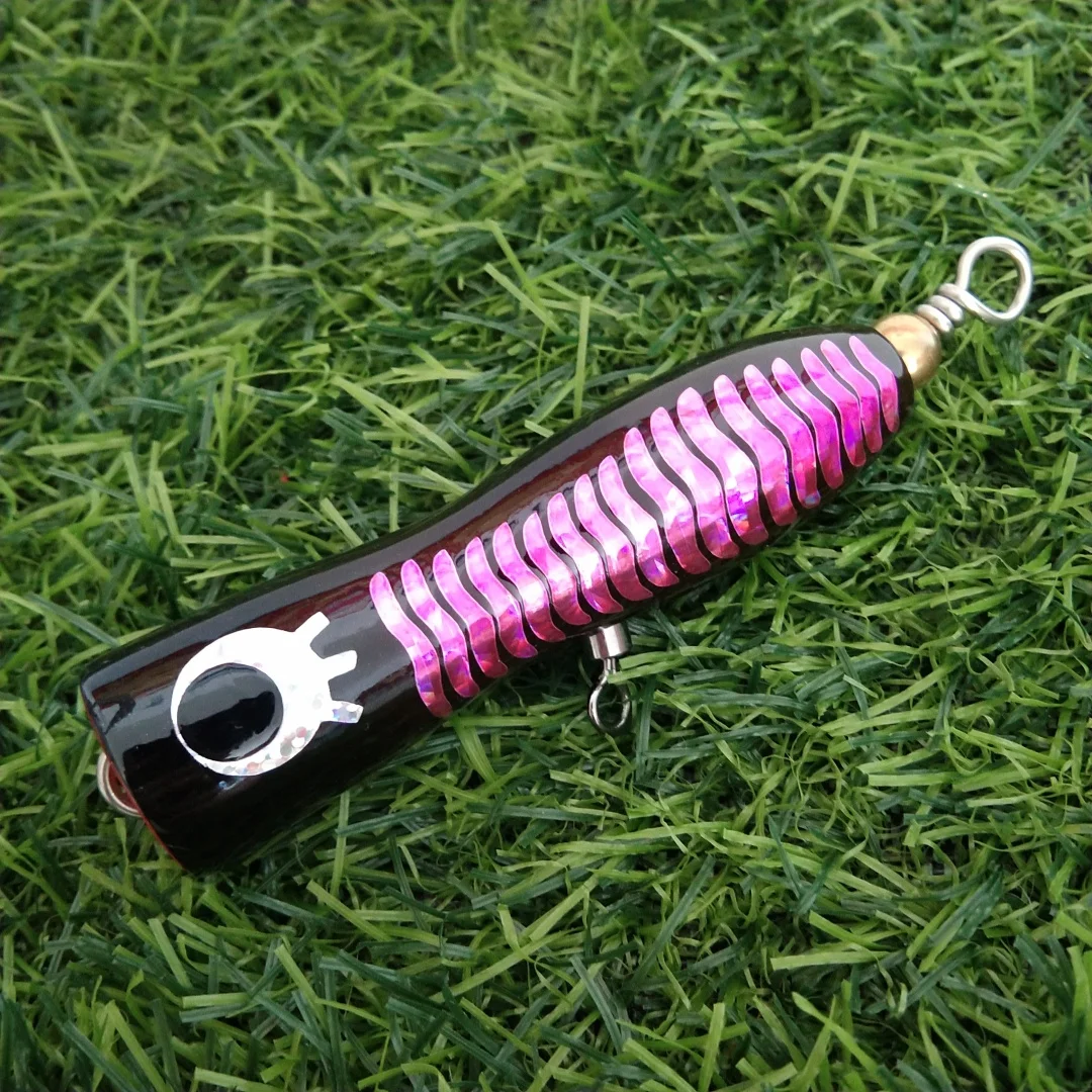 Swolfy Popper de madera artesano – Señuelo de superficie para sal - imagen 5