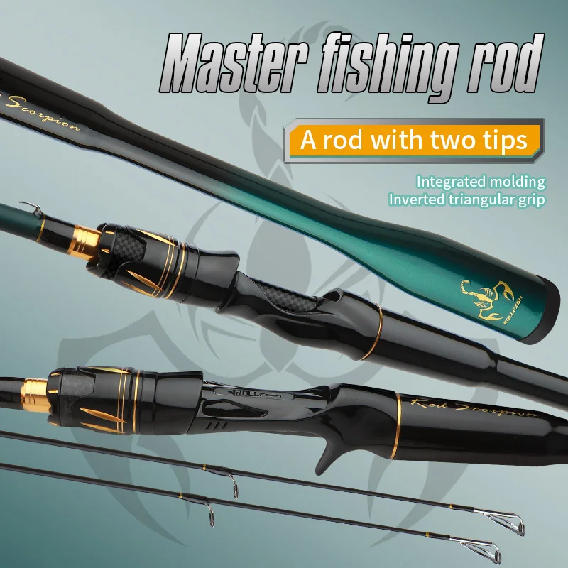 ROLLFISH Caña de Pesca Spinning Casting Fibra Carbono para Señuelos - imagen 5