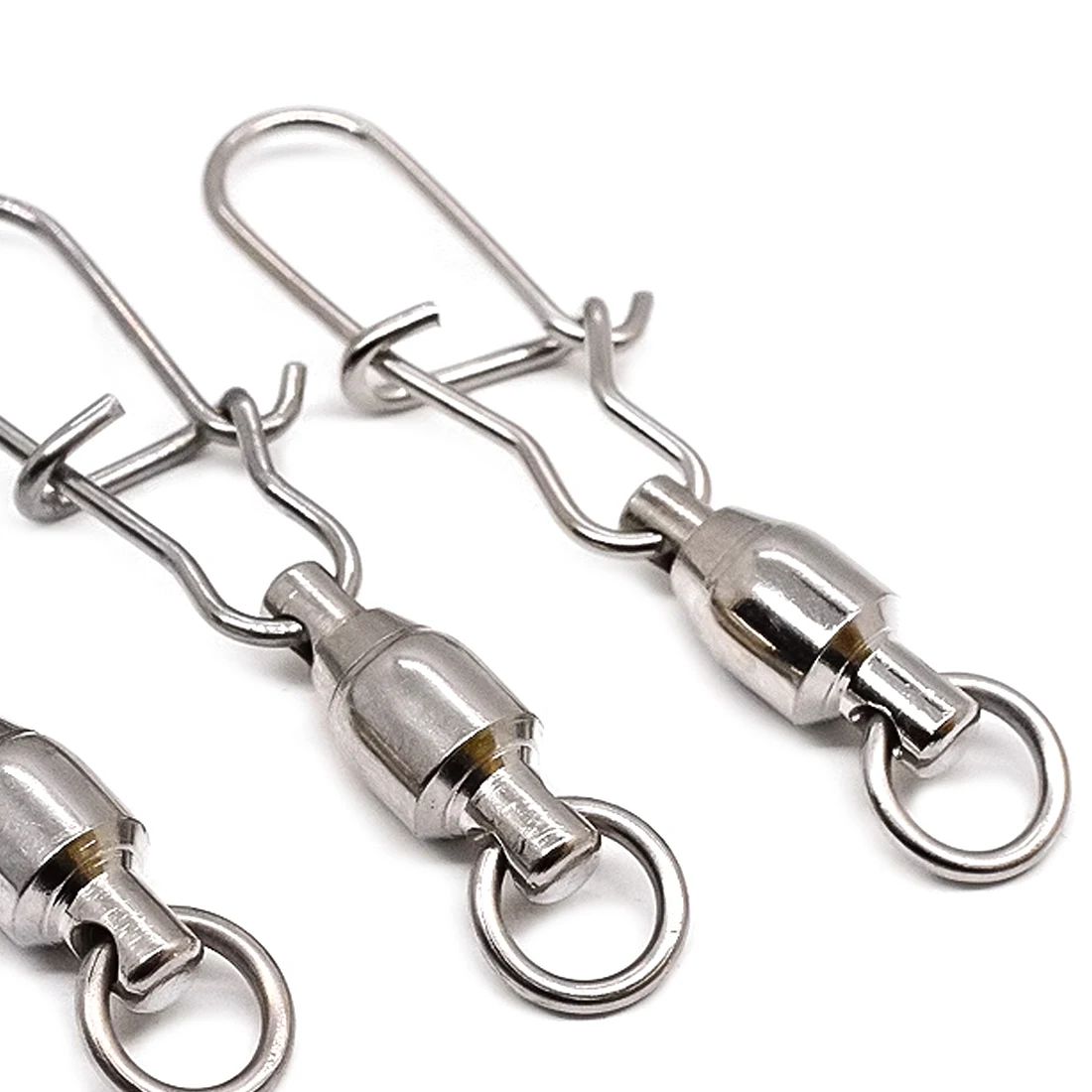 FishTrip-rodamiento de bolas giratorio con grúa DUO LOCK SNAP, acero inoxidable, 20 ~ 100 paquetes, Conector de pesca marina, aparejos terminales - imagen 5