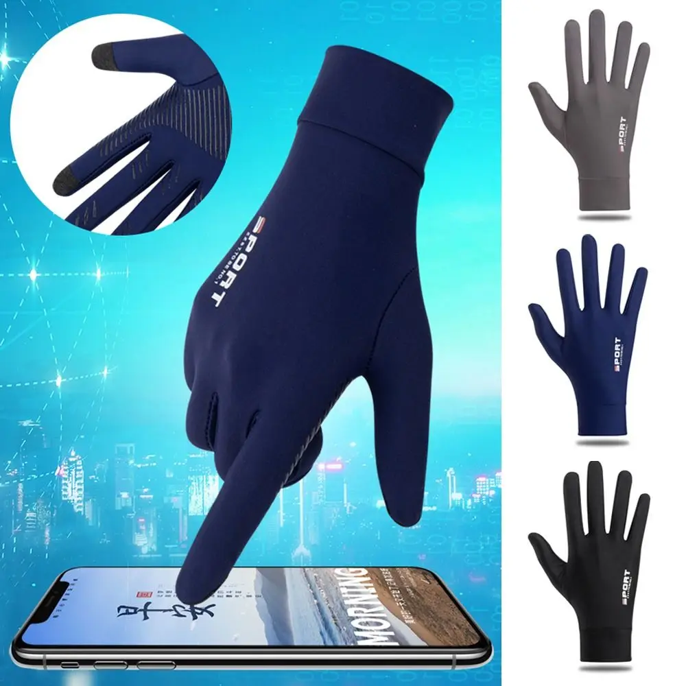 Guantes de protección solar con protección UV, guantes de protección solar elásticos finos, antideslizantes, transpirables, para ciclismo y conducción, pesca - imagen 3