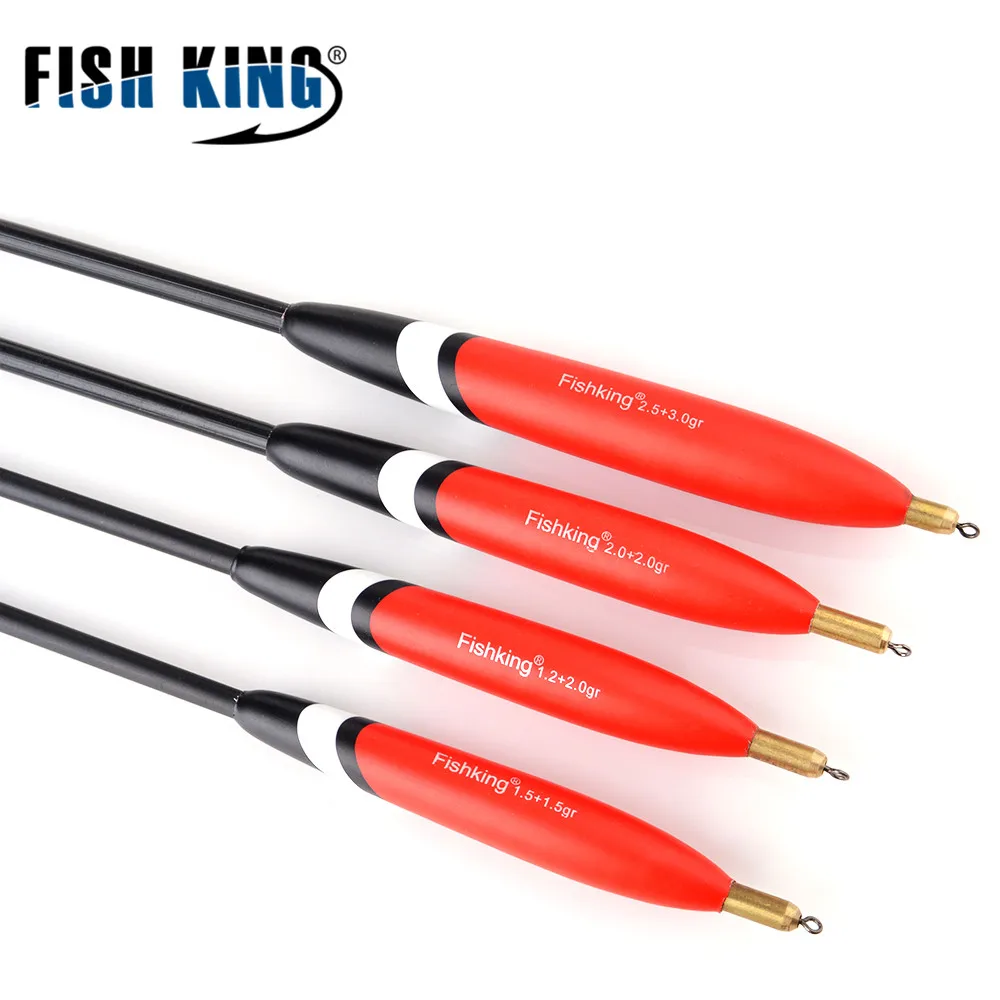FISH KING-boya Vertical de corcho, aparejos de pesca de carpa, Balsa, abeto, tamaño mixto, 4 unids/lote por paquete - imagen 2