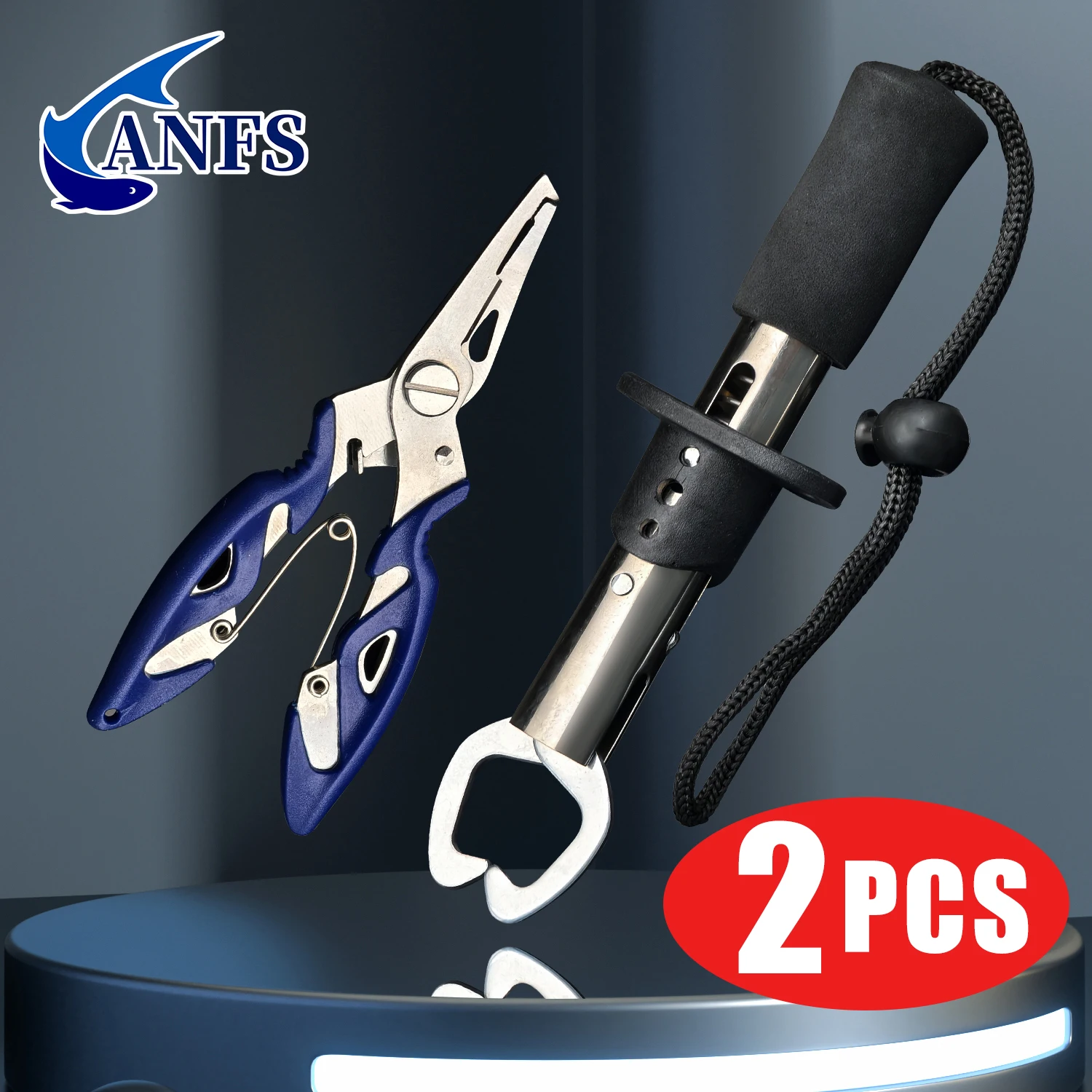 Pinza para labios de pesca multifunción con grip y quitaescamas
