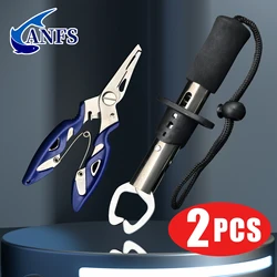 Pinza para labios de pesca multifunción con grip y quitaescamas