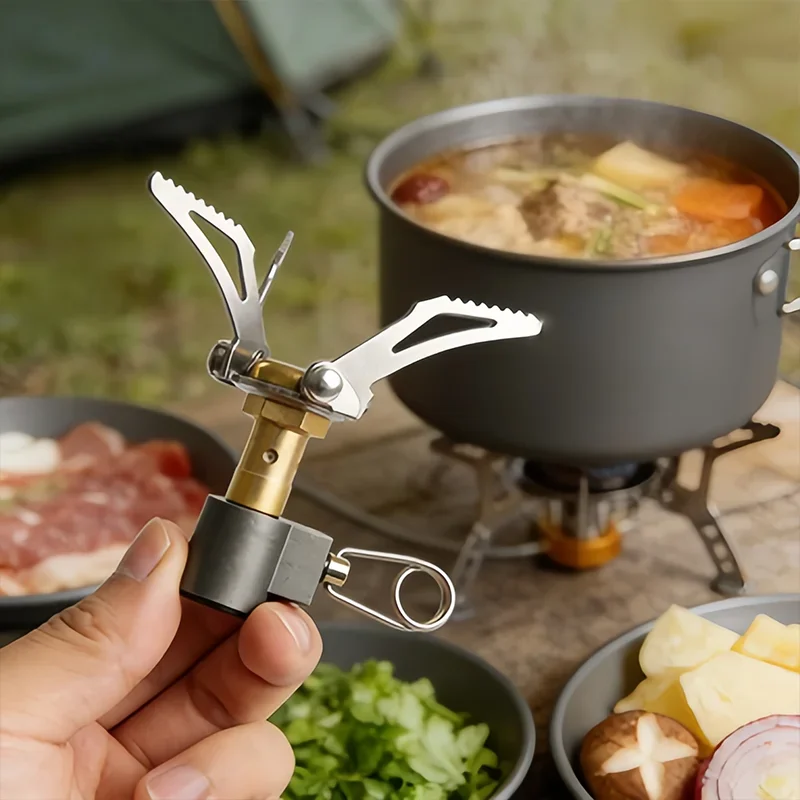 Mini quemador de gas de titanio para acampada HT-3000T