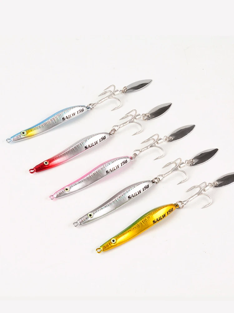 Equipo de pesca PD, placa de hierro, corredor de carretera, juego de cebo, pesca en el mar, lentejuelas de fundición larga, fundición a tierra, s-cebo flotante hacia abajo - imagen 5