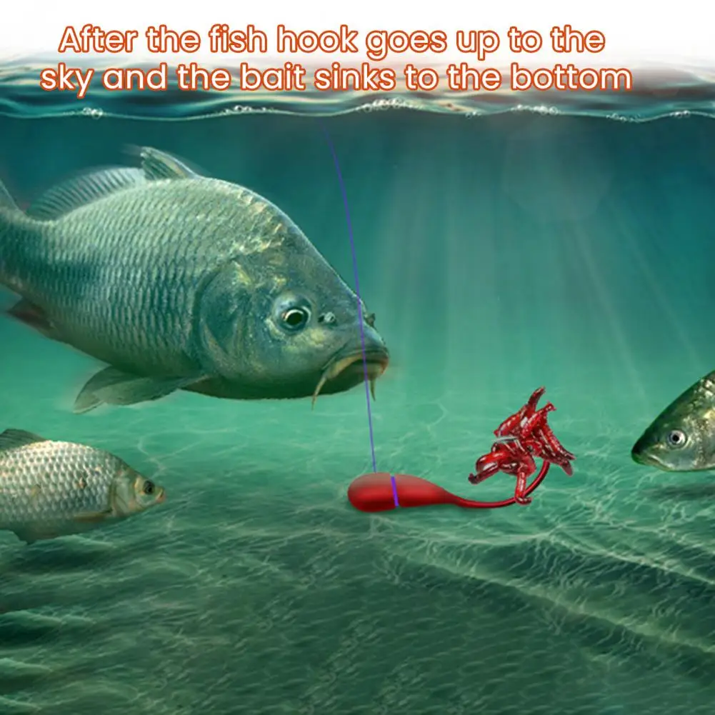 50 Uds. Anzuelo de pesca rojo de Metal resistente 45 grados anzuelos de púas afilados agua dulce agua salada lubina perca accesorios de pesca - imagen 2