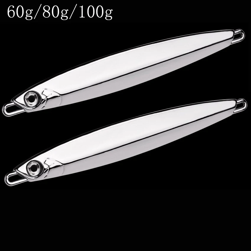 Afundando 60g 80g 100g señuelo de Jigging de Metal recubrimiento plantilla de Metal fundido largo Pesca señuelo de Pesca de Mar plantillas de Pesca de Mar para agua salada - imagen 5