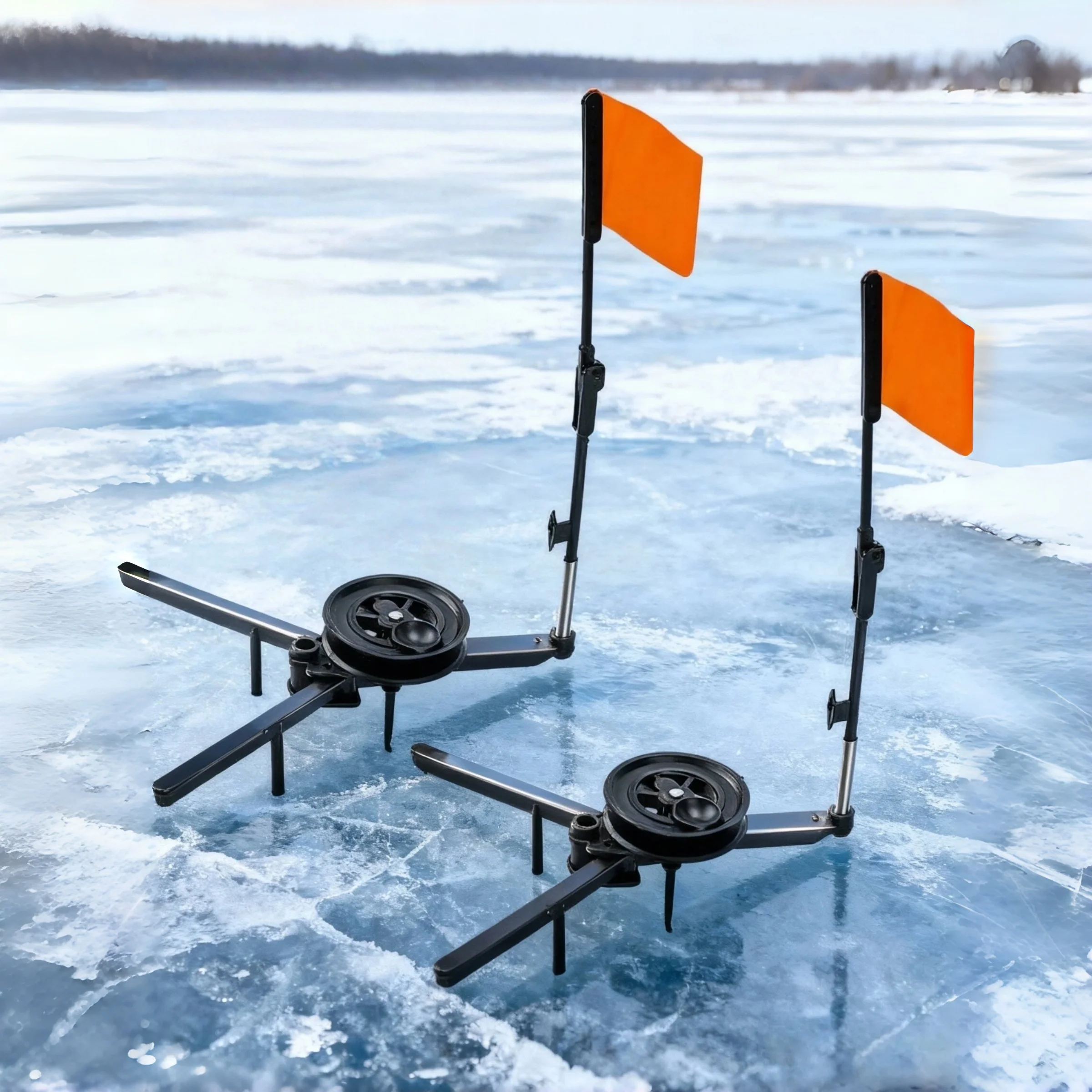 BRAVMACK-plataforma de pesca en hielo Triangular portátil, marcador de bandera, accesorio de pesca en hielo para pescadores - imagen 3