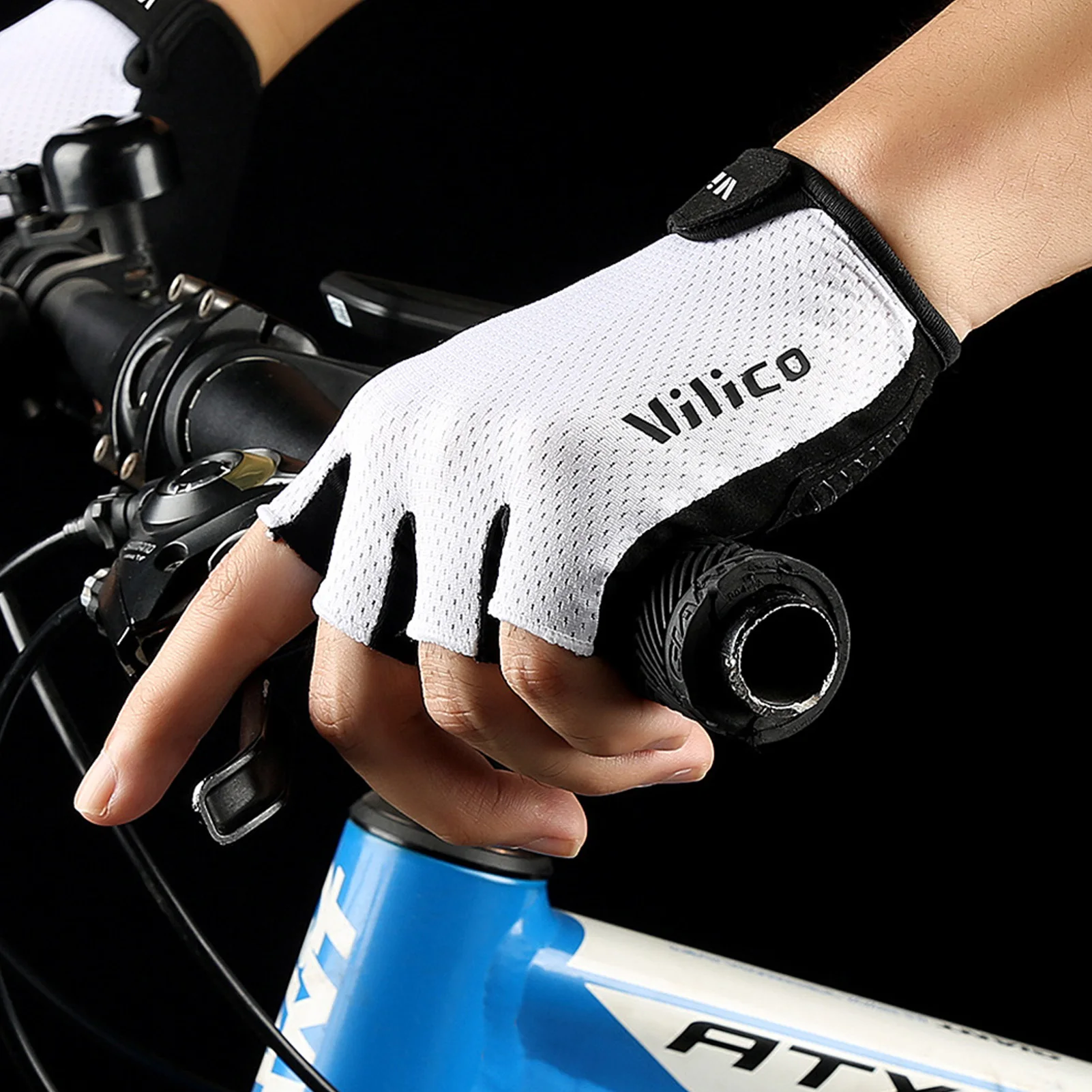 Guantes de pesca medio dedo antideslizantes transpirables - imagen 2