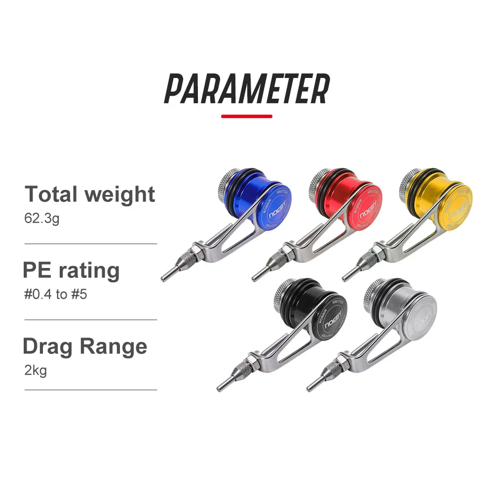 Noeby PR-lavador de bobina GT, perilla de sedal de pesca, herramienta de anudado de alambre, marco inoxidable, carrete de aluminio, enrollador, aparejos de pesca de asistencia - imagen 5